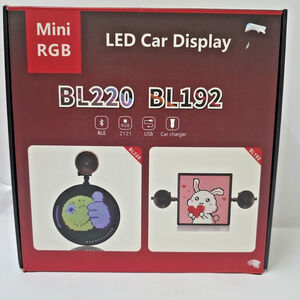 LED Sign for Car-8.8"x8.8" Flexible USB 5V Digital Sign, Programmable RGB